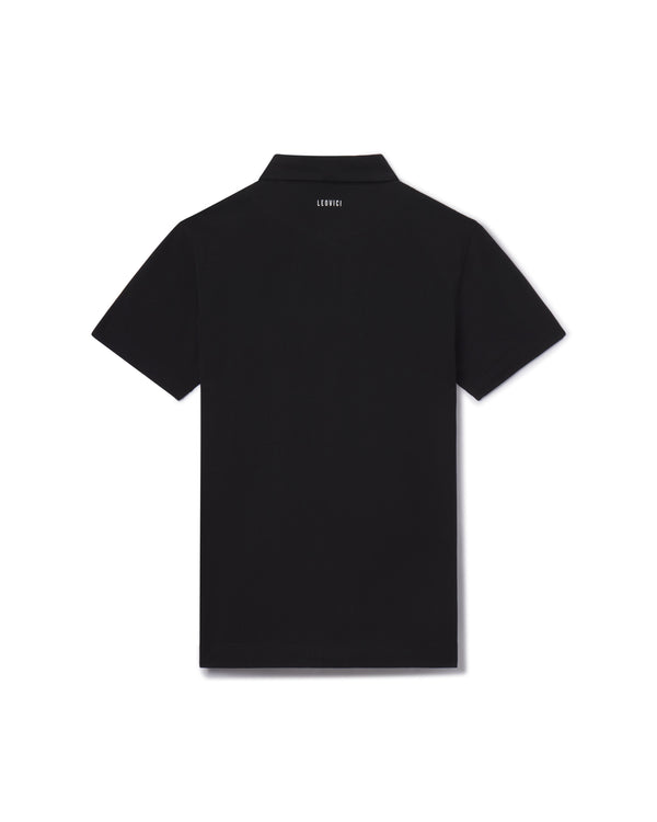 SS Poly Polo - Black