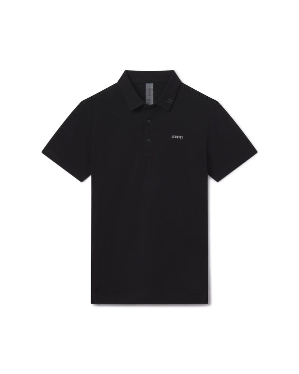 SS Poly Polo - Black