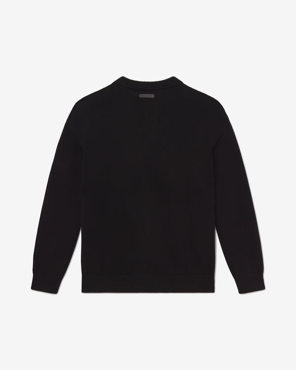 Cotton Knit Crewneck - Black