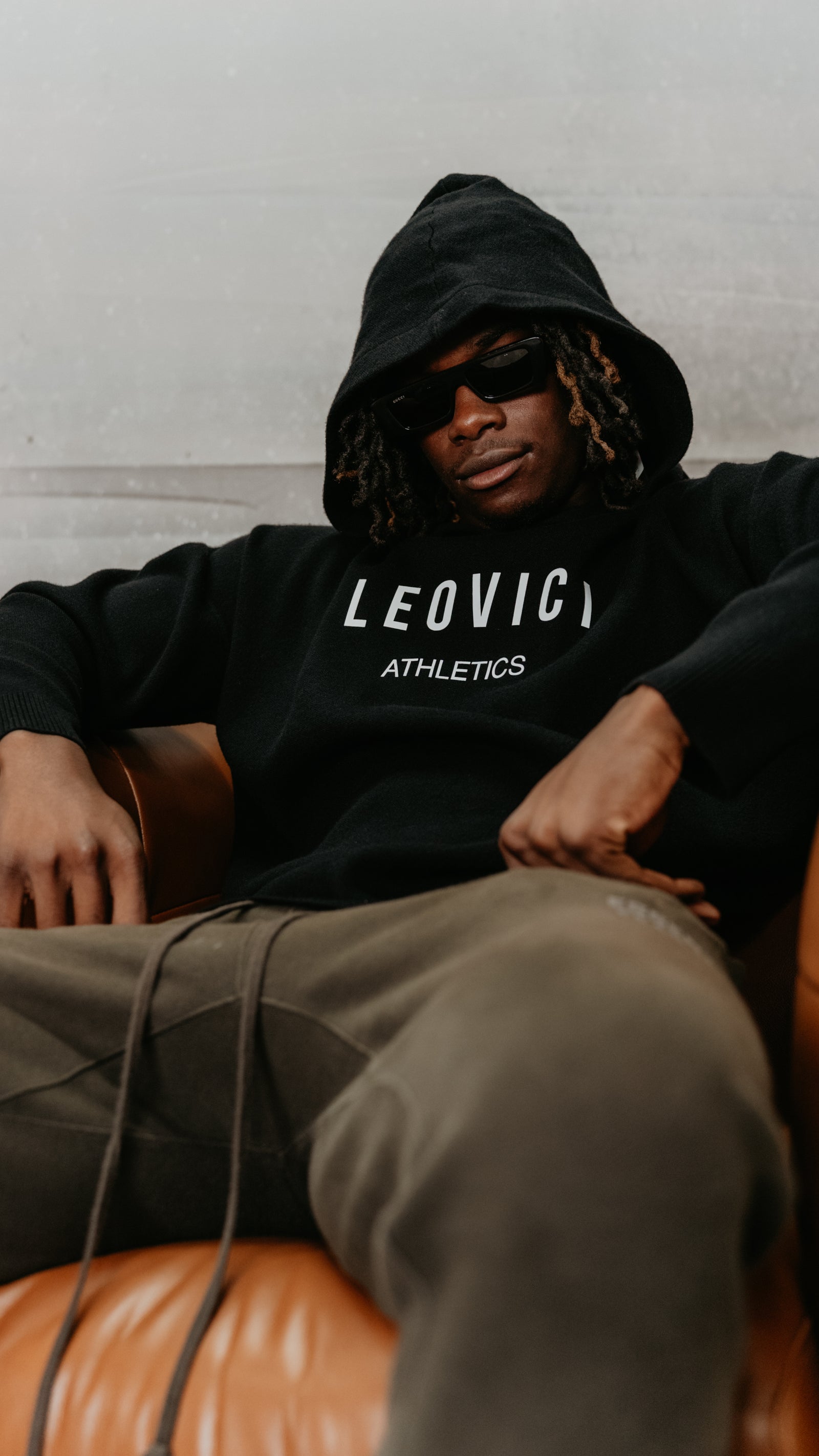 トップス andmary Leo hood knit set color black ANDMARY】Leo hood knit set