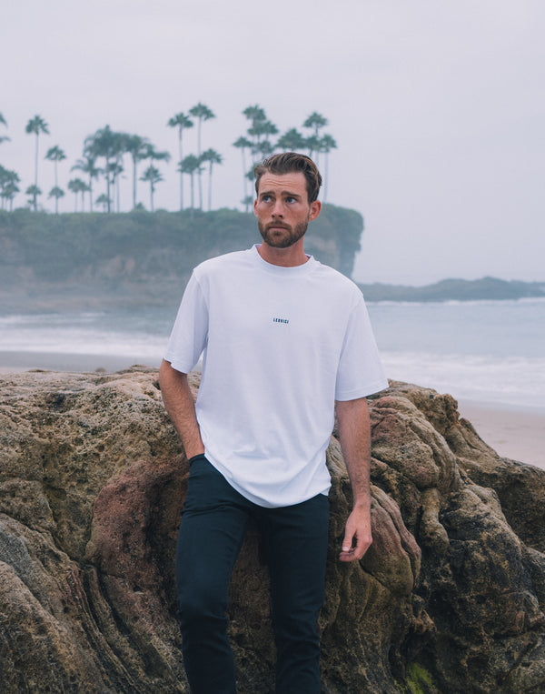 Box Cut Mini Logo T Shirt - White