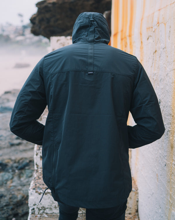Hooded Anorak Jacket - Black