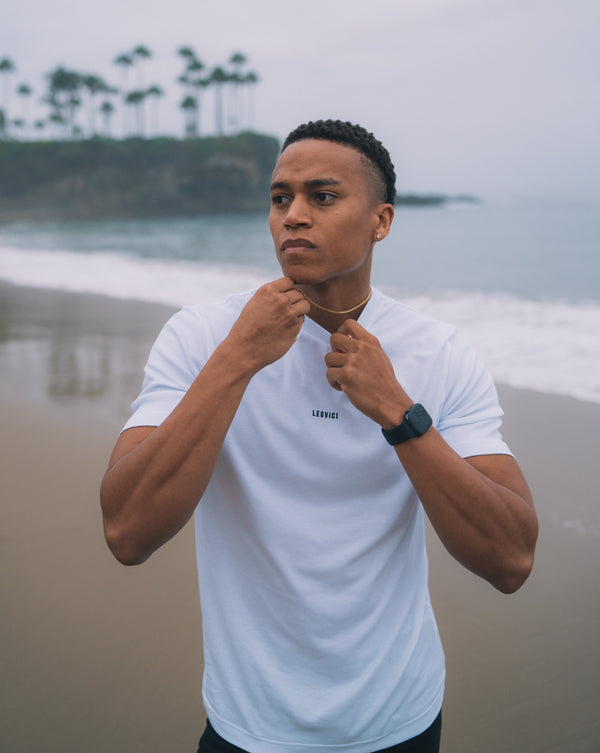 Box Cut Mini Logo T Shirt - White