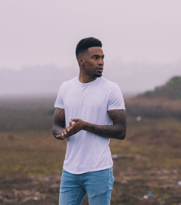 Drop Cut T Shirt - White