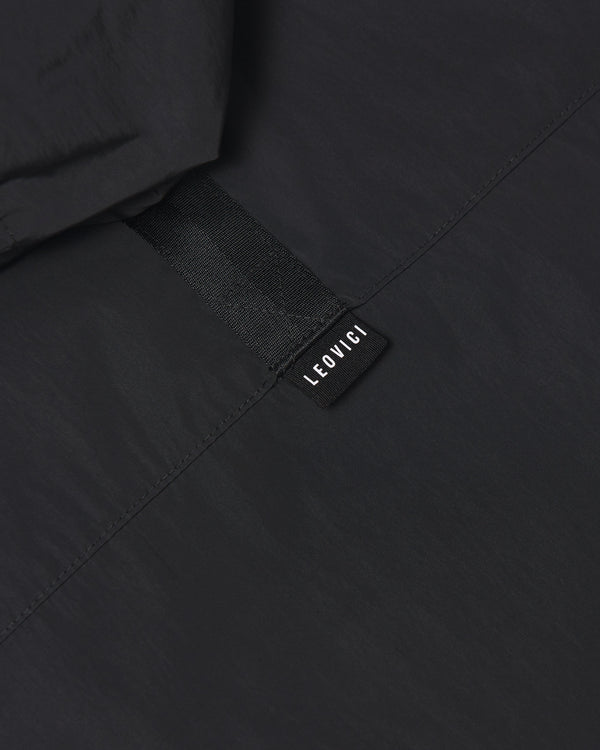 Hooded Anorak Jacket - Black