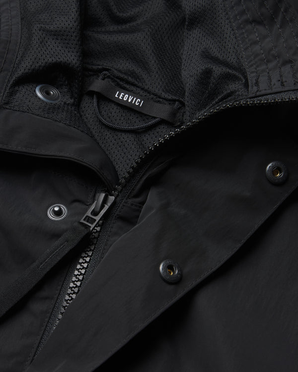 Hooded Anorak Jacket - Black