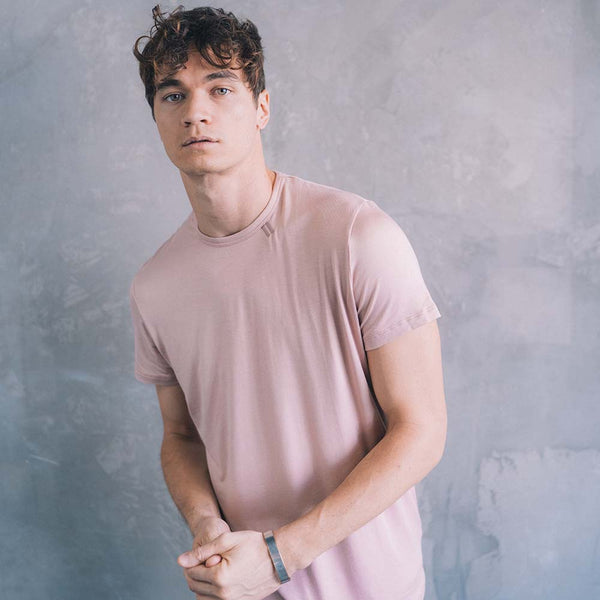 Drop Cut T Shirt - Dusty Pink