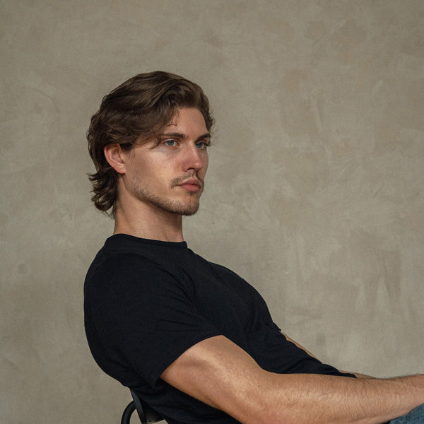 Drop Cut T Shirt - Black