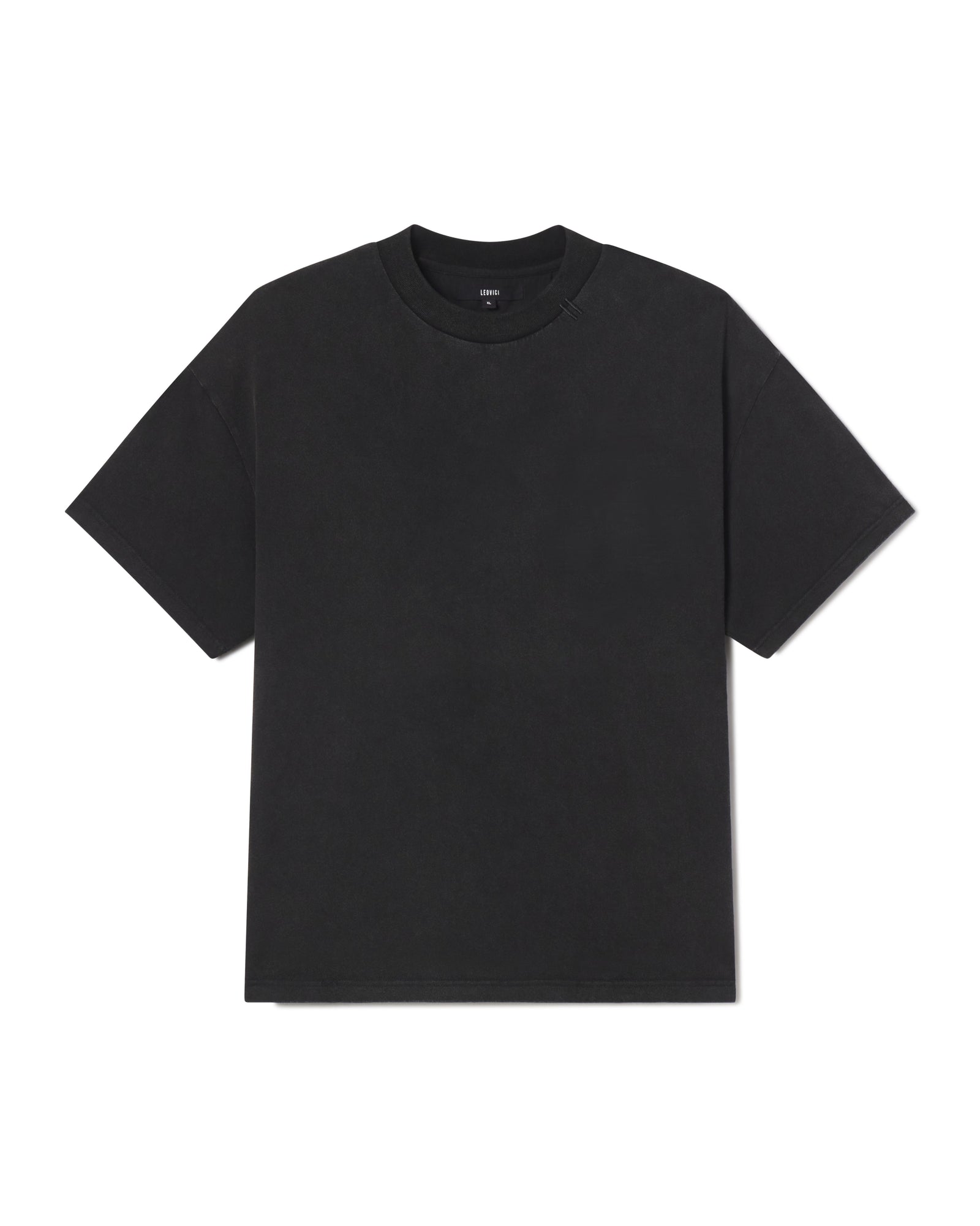 ★XTONZ★ XTT132 Lucid Vintage Washing T-Shirt BLACK Men's Oversized Cotton T-Shirts Loose Fit Vintage Washed Tee