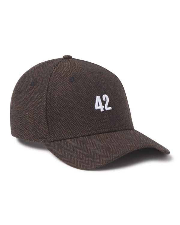 42 Cap - Brown Herringbone