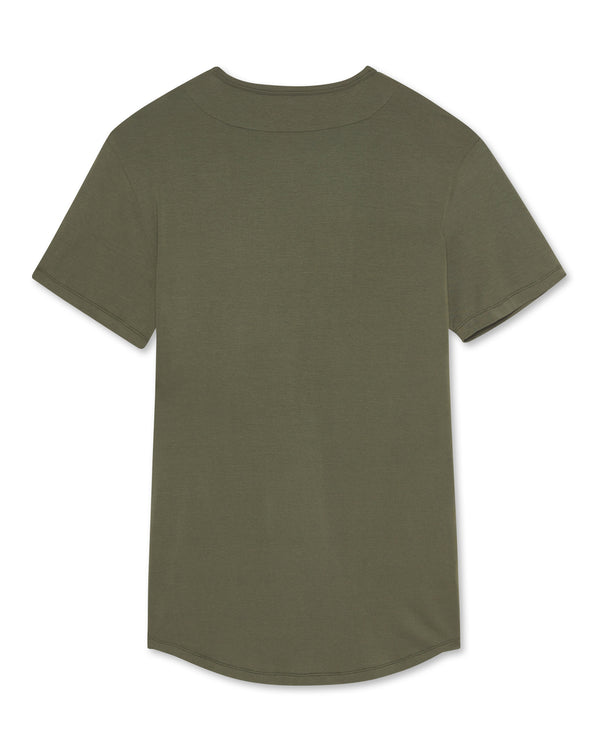 Drop Cut T Shirt - Olive
