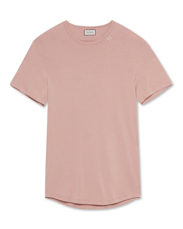 Drop Cut T Shirt - Dusty Pink