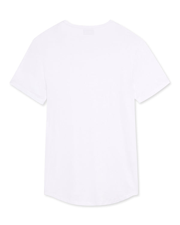 Drop Cut T Shirt - White
