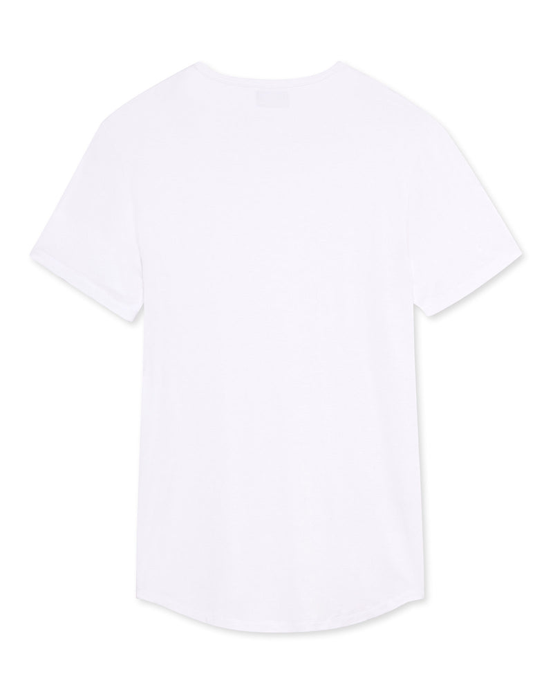 Drop Cut T Shirt - White
