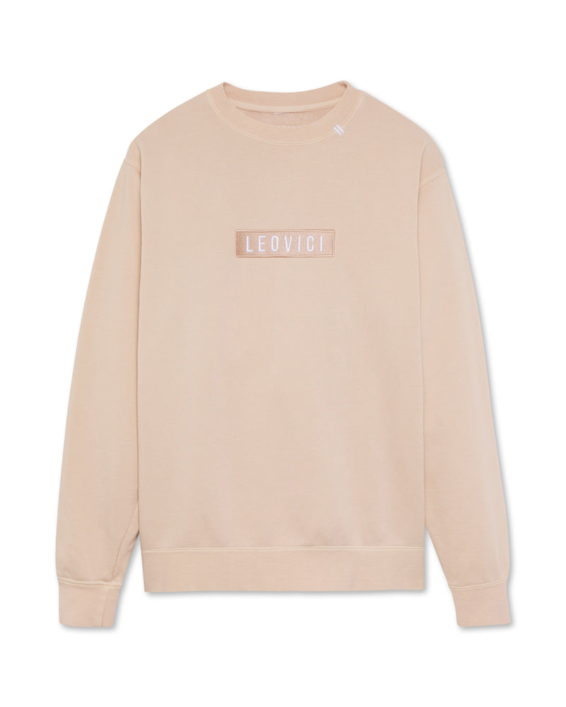 Boxed Logo Pullover Crew - Dusty Pink