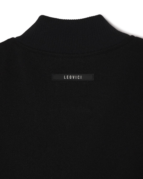 Varsity Bomber Jacket - Black