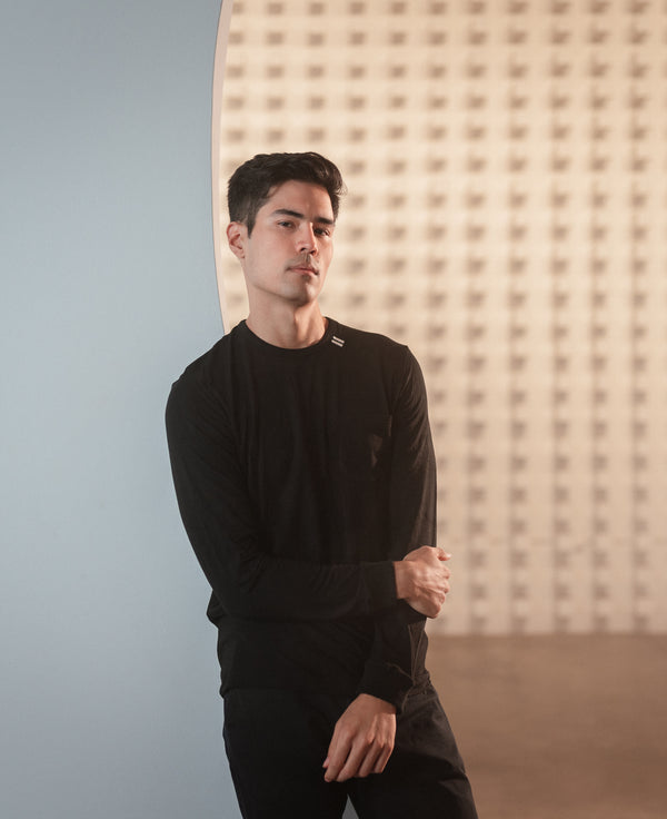 Heavyweight Pocket LS T-Shirt - Black