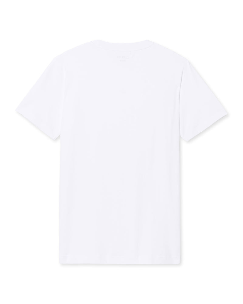Box Cut Mini Logo T Shirt - White