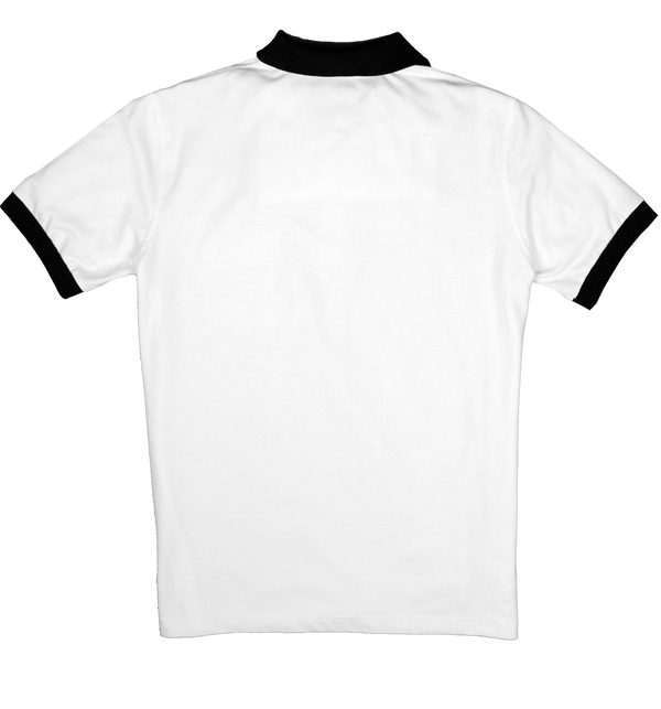 Lightweight Polo - Short Sleeve - White with Black