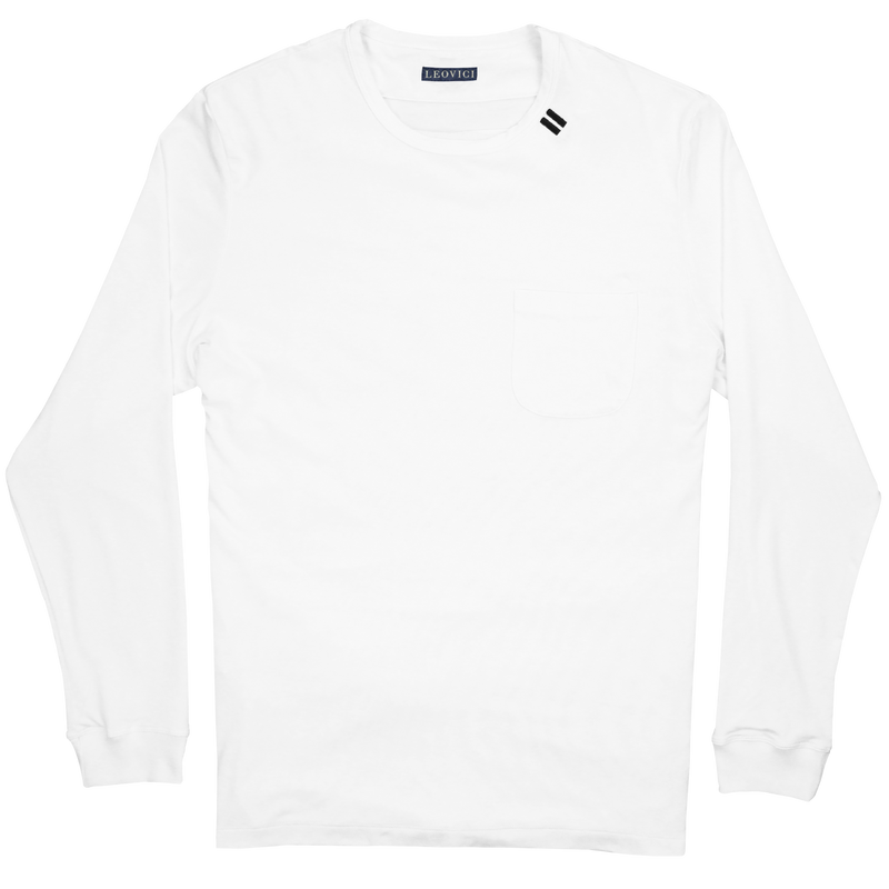 Pocket Long Sleeve T-Shirt - White