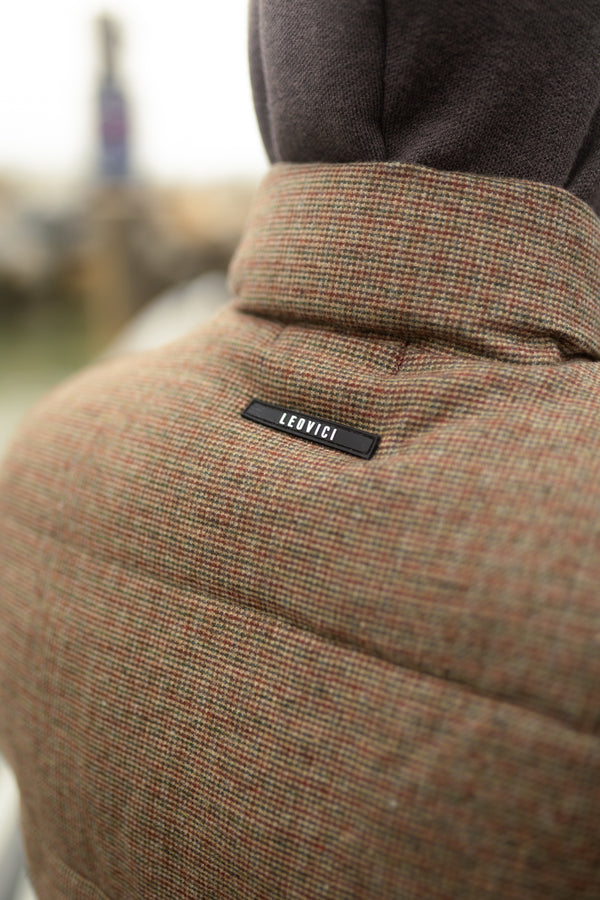 Puffer Vest - Plaid Tan