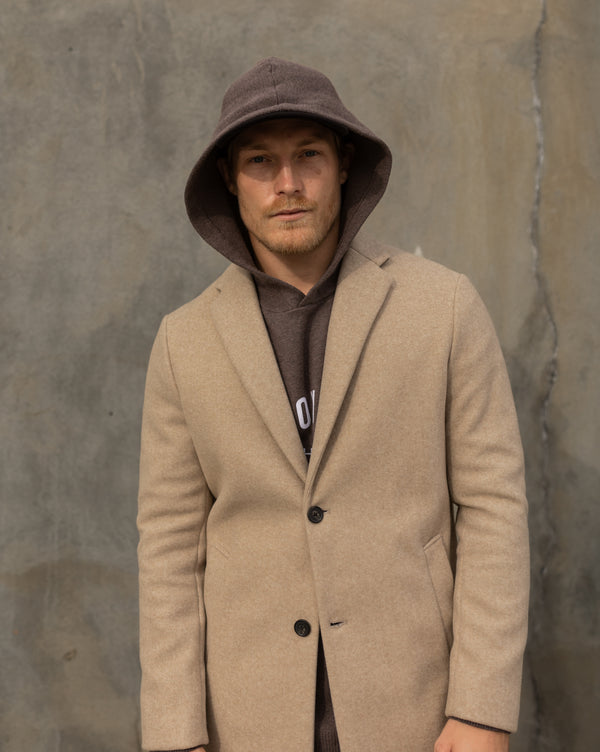 Hooded Sweater - Mink Marl