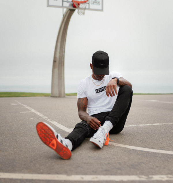 Boxed Logo Drop Cut T-Shirt - White