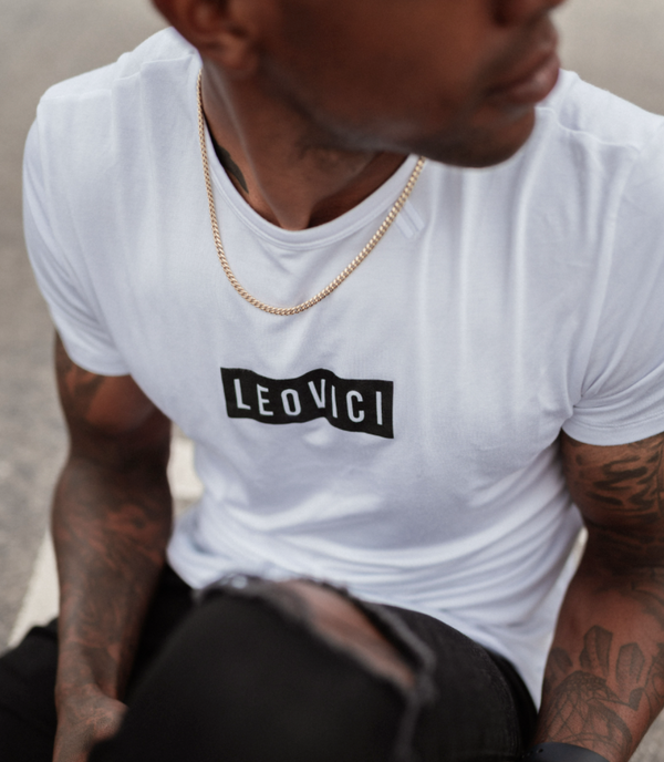 Boxed Logo Drop Cut T-Shirt - White