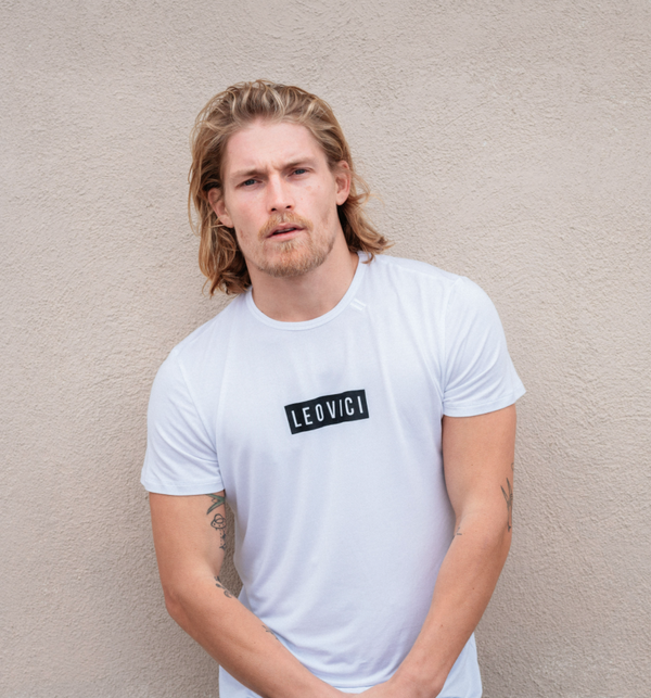 Boxed Logo Drop Cut T-Shirt - White