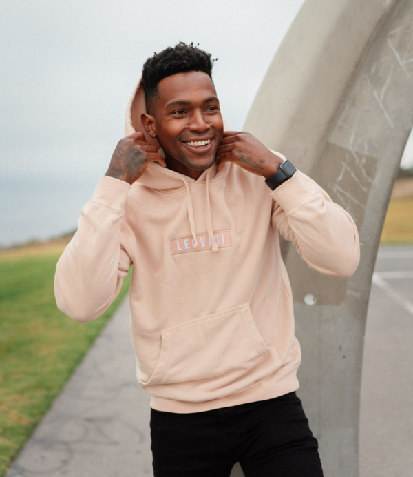 Boxed Logo Hoodie - Dusty Pink