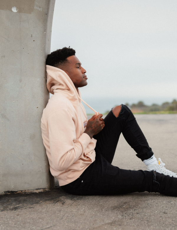 Boxed Logo Hoodie - Dusty Pink