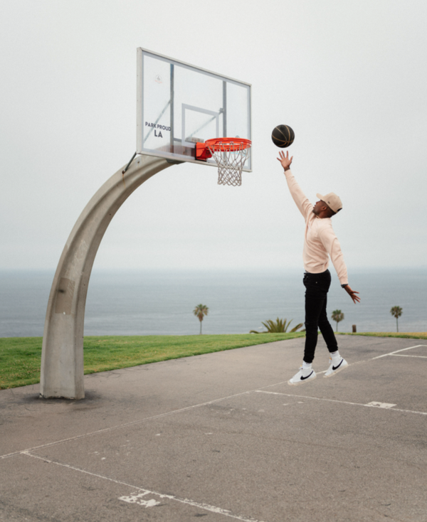 Boxed Logo Pullover Crew - Dusty Pink