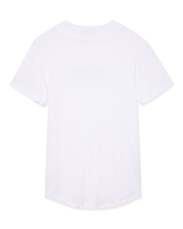 Boxed Logo Drop Cut T-Shirt - White